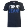 Pánské triko Tommy Hilfiger Jeans College Logo Iris Black