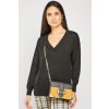Dámský svetr Dreamstock V-neck Černý (Velikost XS)
