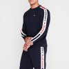 Pánská mikina Tommy Hilfiger Tape Crew Navy