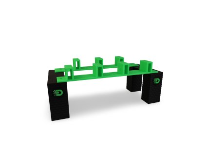 přejezd s malými obdelníky