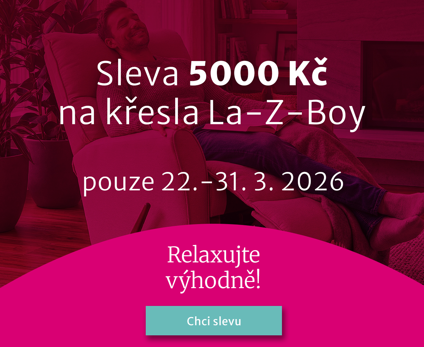 Sleva 5000 Kč na křesla La-Z-Boy