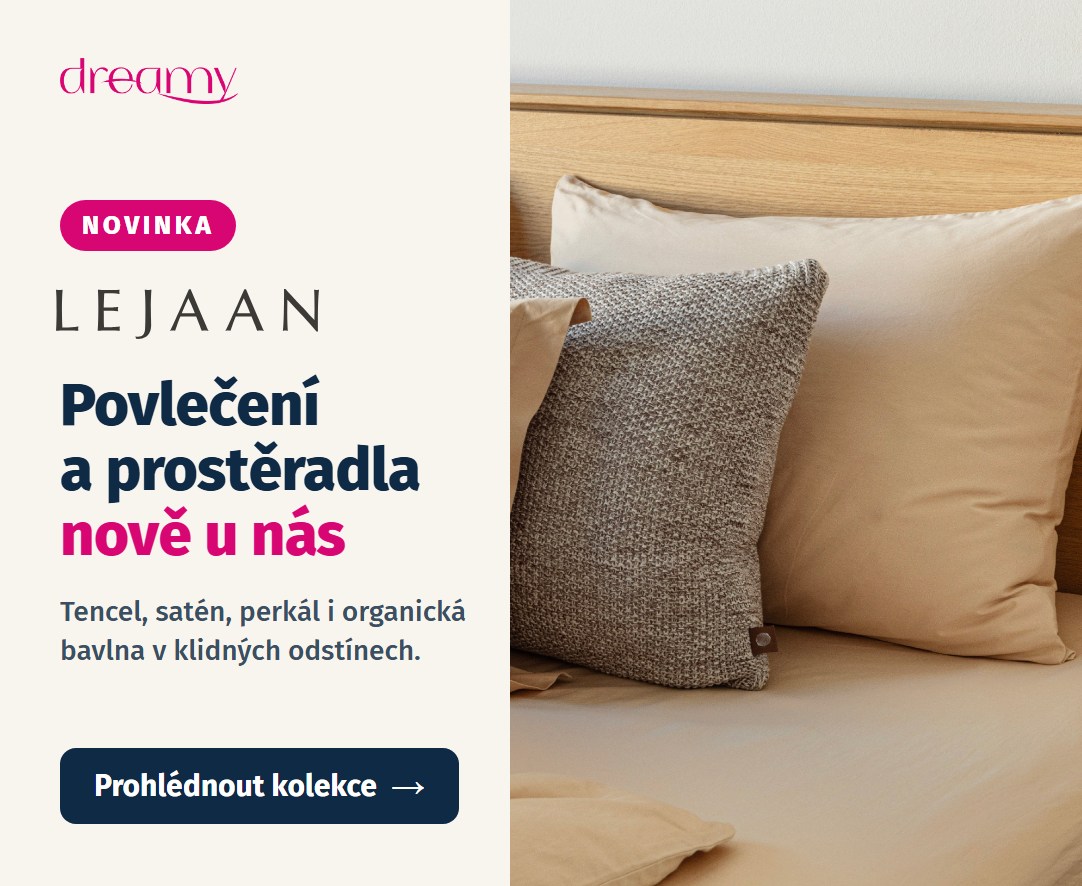 Novinka: povlečení a prostěradla Lejaan – Tencel, satén, perkál i organická bavlna