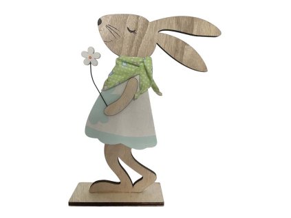 Dekorace dřevo zajíc