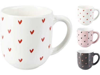 Hrnek keramika srdíčka 300ml