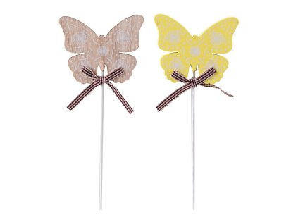 Zápich dřevo motýl