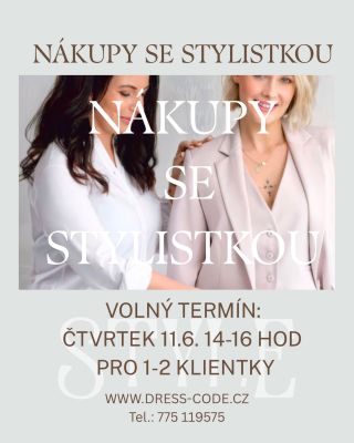 Uvolnil se nám termín na NÁKUPY SE STYLISTKOU zdarma na tento týden na čtvrtek 11.6.- stačí se objednat - jsme tady pro Vás❤️