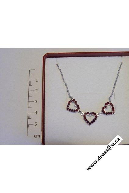 Český granát - náhrdelník 6770168 - srdíčka