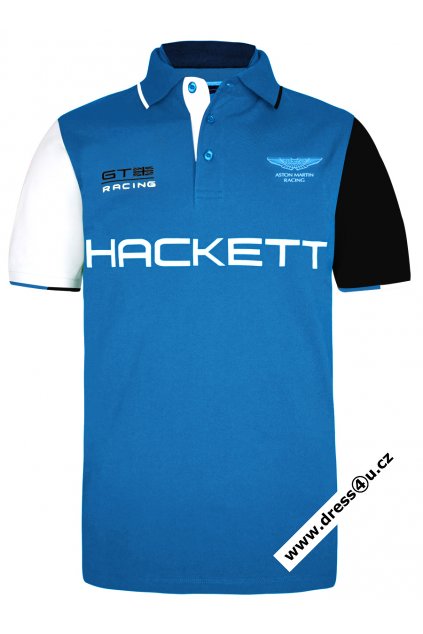 Pánské triko Hackett Aston Martin Racing Multi Polo modré