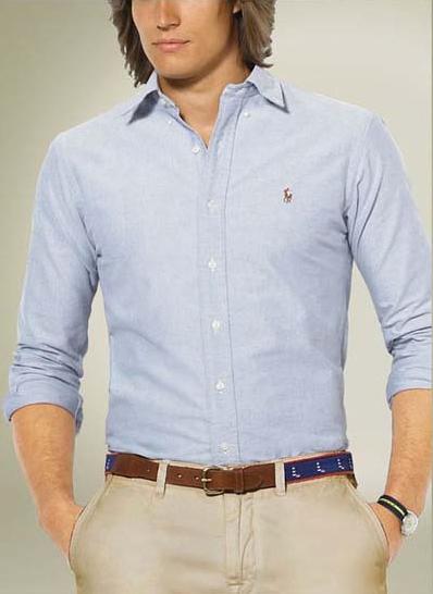 Ralph Lauren pánská košile Oxford modrá velikost: M