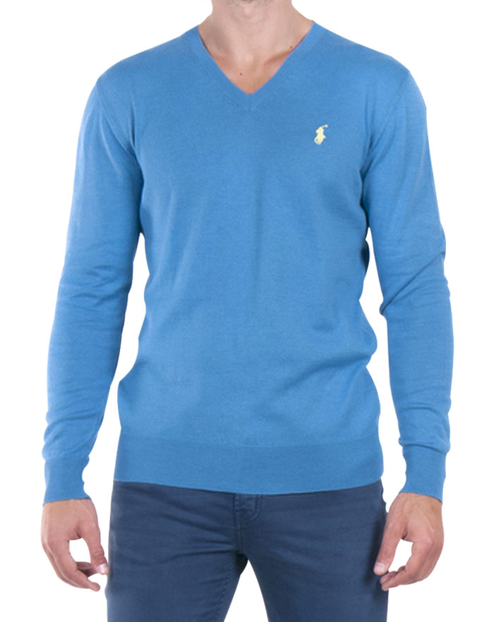 Ralph Lauren pánský svetr modrý velikost: M