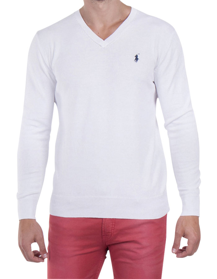 Ralph Lauren pánský svetr bílý velikost: M