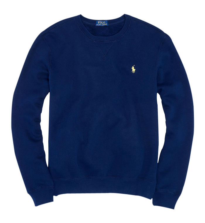 Ralph Lauren pánská mikina Atlantic Terry Crew tmavě modrá velikost: M