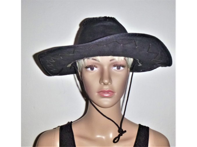 KOVBOJ černý klobouk velký