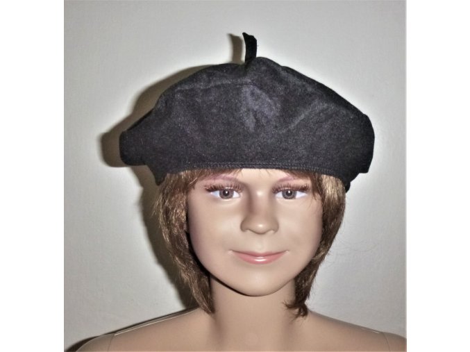 ČERNÝ BARET čepice dobová vel. S