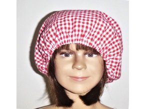 ČERVENO-BÍLÝ KÁROVANÝ ČEPEC dobový