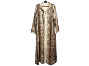 EXOTICKÝ DLOUHÝ KAFTAN S LEOPARDÍM VZOREM