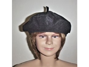 ČERNÝ BARET čepice dobová velká
