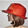 ČERVENÝ KLOBOUK lesklý s flitry