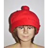 ČERVENÁ ČEPICE s bambulí - klaun vel. M