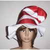 ČERVENO-BÍLÝ PRUHOVANÝ KLOBOUK vel. XS - klaun