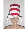 ČERVENO-BÍLÝ PRUHOVANÝ KLOBOUK vel. S - klaun, party