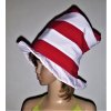 ČERVENO-BÍLÝ PRUHOVANÝ KLOBOUK vel. S - klaun