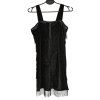 ČERNÉ FLAPPER ŠATY s třásněmi vel. S 20. léta