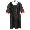 ČERNÁ ETNO TUNIKA / KURTA se zlatým vzorem vel. S/M
