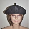 ČERNÝ BARET čepice dobová velká