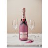 moet chandon rose glitter pink stylized