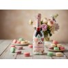 moet chandon rose color hearts stylized