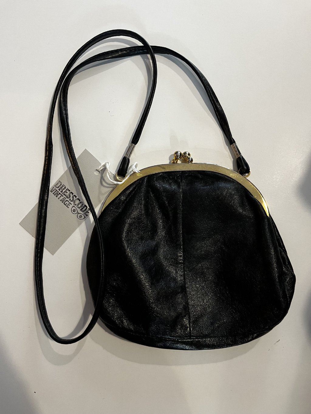 Malá černá crossbody vintage kabelka