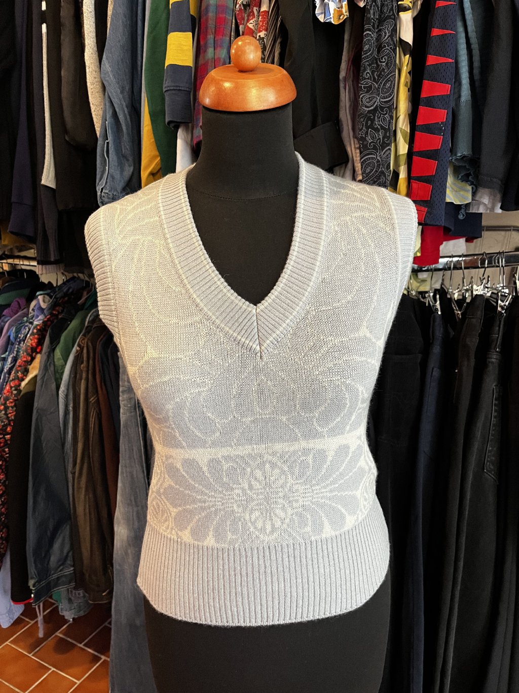 Pletená vintage vestička (S)