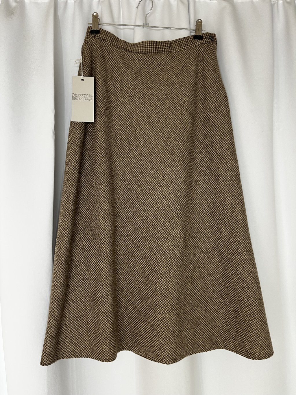 Midi kostkovaná vintage sukně (XS)