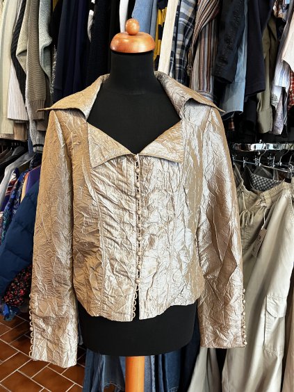 Lesklá zmačkaná vintage halenka (M)