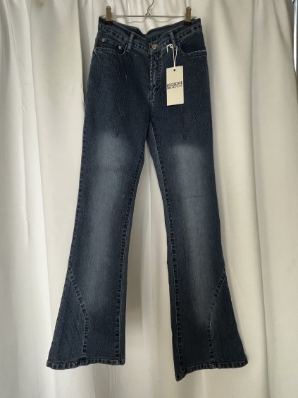 Zvonové vintage džíny se třpytkami (XS)