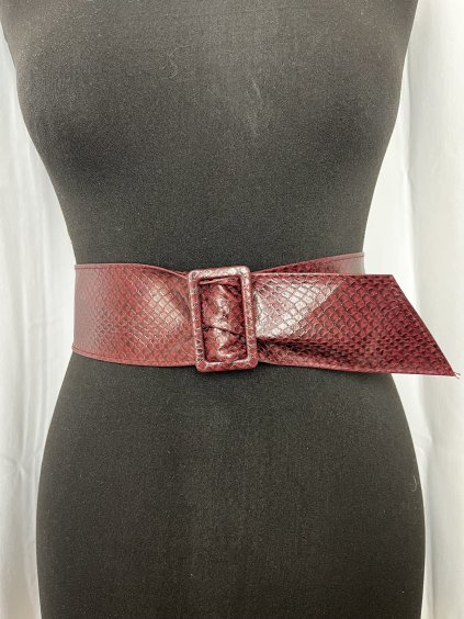 Vínový široký pásek (75)