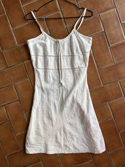 Bílé letní vintage šaty (XS)