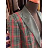 Kostkované vintage vlněné sako (M)