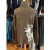 Pletený vintage svetr se sobem (M)