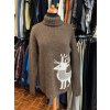 Pletený vintage svetr se sobem (M)