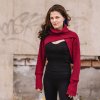 Chic Black Bolero Sweater with High Collar , Bold, Stylish, and Unique bolero shrug small