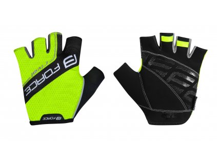 rukavice FORCE RIVAL, fluo černé