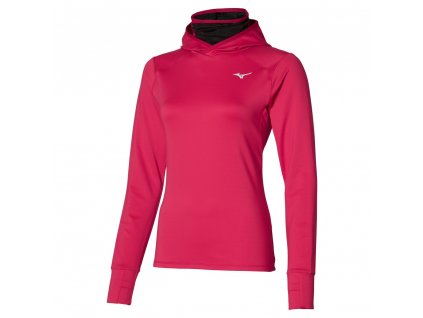 Dámské tričko Mizuno Warmalite Hooded LS Tee J2GC171161 Rose Red