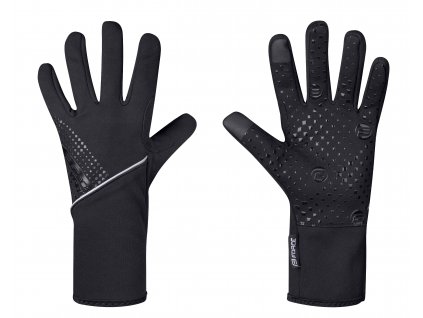 rukavice FORCE VISION softshell, jaro podzim, černé