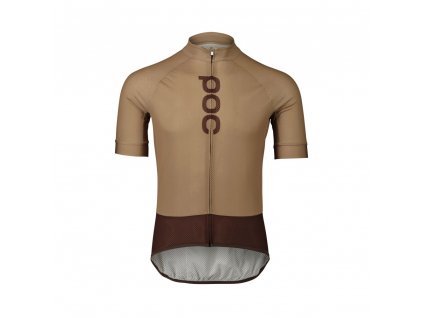 Pánský cyklistický dres POC M's Essential Road Logo Jersey Jasper Brown Axinite Brown