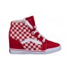 Vans Off The Wall Sk8 Hi Wedge Checkerboard True Red True White