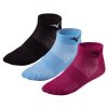 ponožky Mizuno Training Mid 3P Black Magenta M Blue