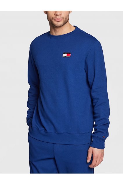 Modrá Crew Neck Mikina - Tommy Hilfiger