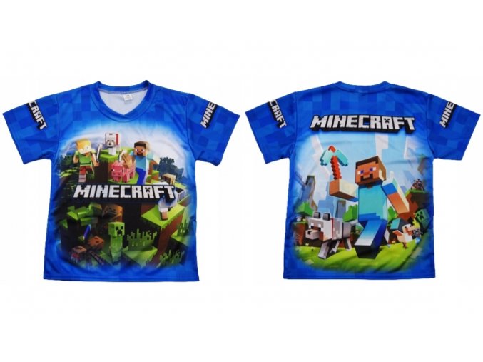 Tričko  Minecraft modrá
